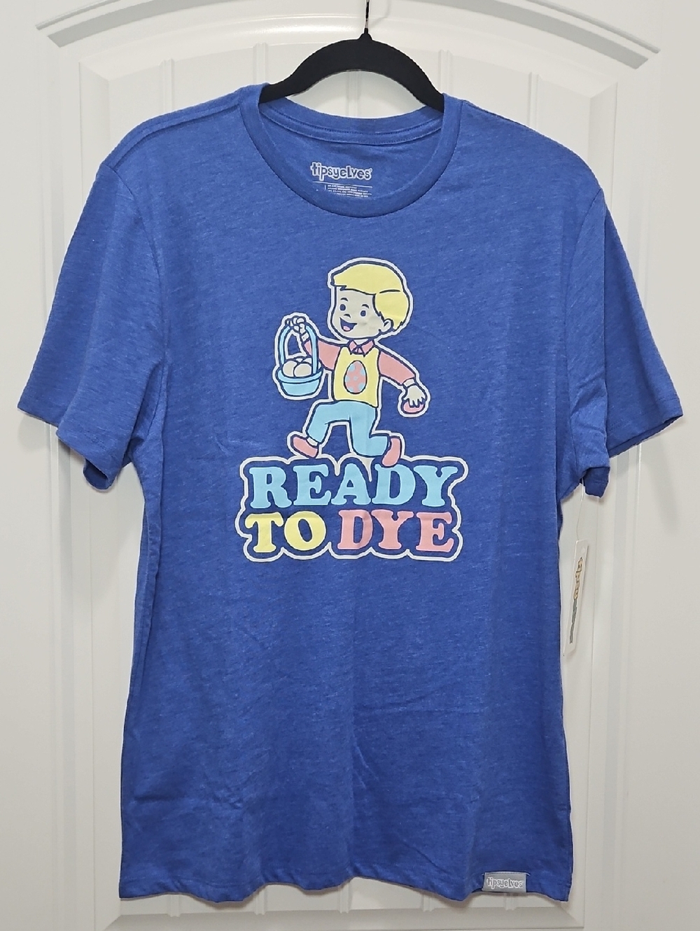Tipsy Elves Ready To Dye Short Sleeve Tee New Medium Blue